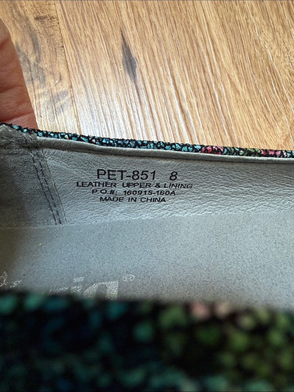 Alegria Teal Floral Ballet Flats - Picture 5 of 5